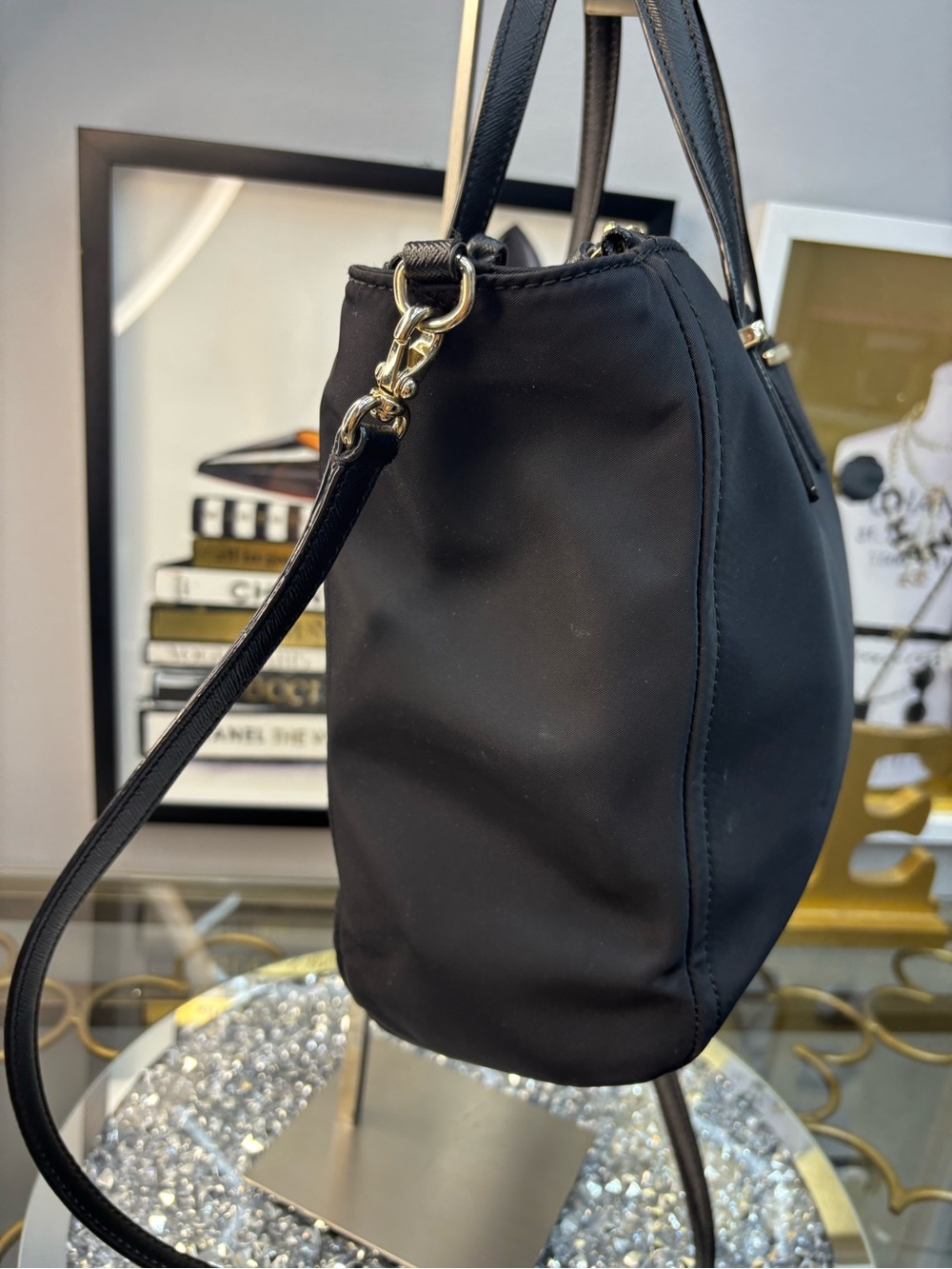 Kate Spade Blake Avenue Loden Nylon Crossbody Satchel EUC - Picture 6 of 16
